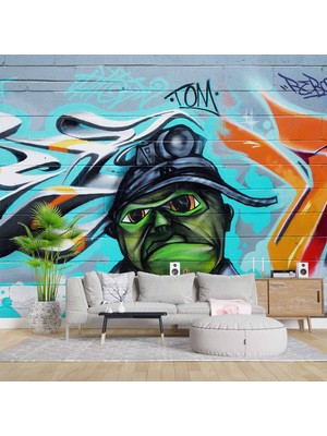 Grafitti Uzaylı Temalı Duvar Kağıdı