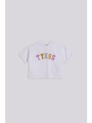 Tyess Bg Store Kız Çocuk Beyaz Tshirt