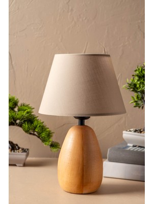 Ferrara Vernon Ahşap Gövdeli Abajur