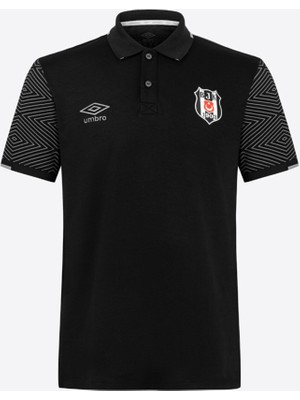 Beşiktaş Siyah Çizgili Polo Yaka T-Shirt Lisanslı Ürün Unisex