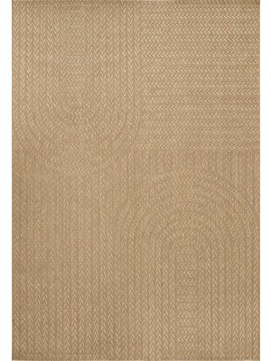 Sisaluna 4443 Bej Jüt Tabanlı Modern Dokuma Kilim Sisal Hasır Halı