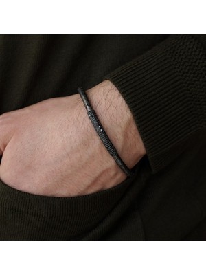 Siyah Piton Altın Bileklik