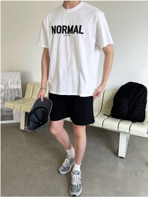 Normal Baskılı Oversize Erkek T-Shirt Salaş Boyfirend