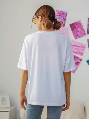 Beyaz California Oversize T-Shirt