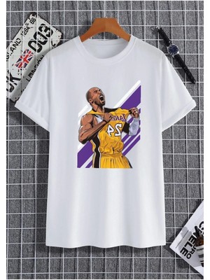 Erkek Basketball Kobe Baskılı Oversize T-Shirt