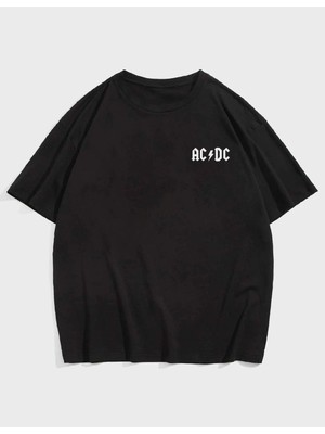 Unisex Black Ice Baskılı Oversize T-Shirt