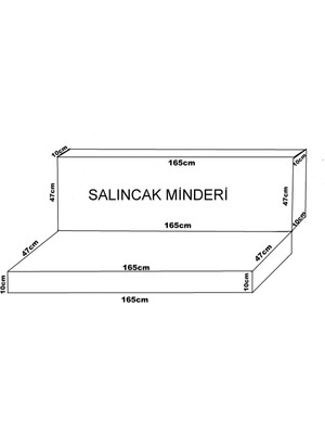 Mirzade Median Salıncak Minderi Pamuk/polyester Kumaş Gri Sünger Fermuarlı 3 Kişilik Tam Set Konforlu ÜRÜN-222