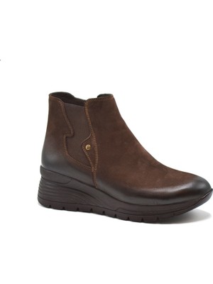 Venüs Kadın Hakiki Deri Fermuarlı Airflow Bot 2313034K - Kahve - 36