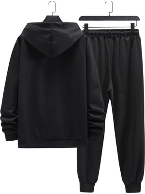 Unisexx Erkek Relax Baskılı Oversize Sweatshirt Alt Üst Takım