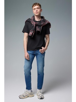 Smith Dark Blue Tapered Fit Jean Pantolon - Dark Blue