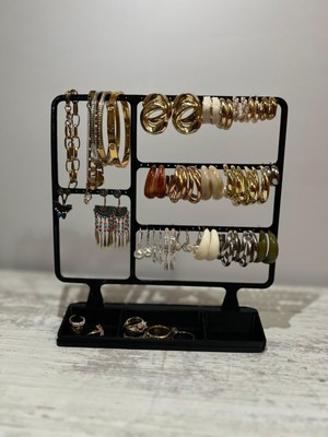 Takı Organizer Standı Aksesuar Mücevher Yüzük Küpe Saat Düzenleyici