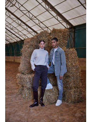 Edward Stone Grey Slim Straight Jean Pantolon - Stone Grey