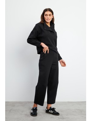 Kolly Slouchy Şalvar Jogging Pantolon - Siyah