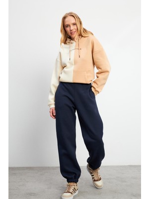Beli Lastikli Oversize Jogging Pantolon - Lacivert