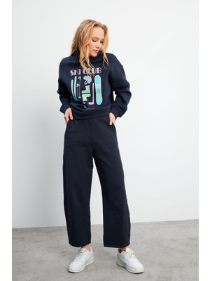 Kolly Slouchy Şalvar Jogging Pantolon - Navy