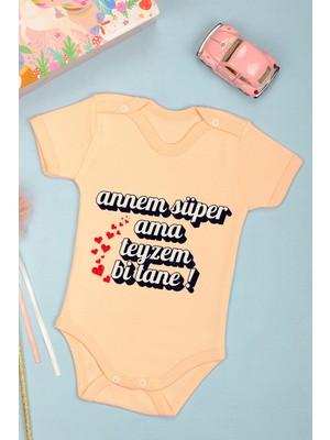 Teyzem Bi Tane Baskılı Omuz Çıt Çıt Zıbın