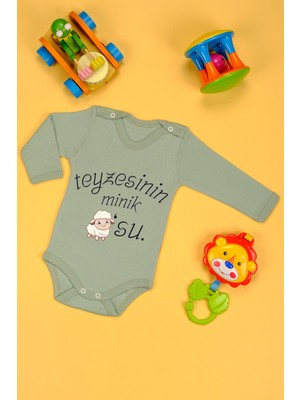 Teyzesinin Kuzusu Baskılı Uzun Kollu Pamuklu Zıbın