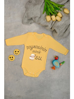 Teyzesinin Kuzusu Baskılı Uzun Kollu Pamuklu Zıbın