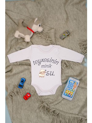 Teyzesinin Kuzusu Baskılı Uzun Kollu Pamuklu Zıbın