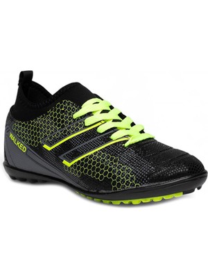 Walked 107-25 Halı Saha Krampon Siyah Sarı 36-39