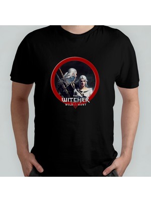Pixxa The Witcher 3 Wild Hunt %100 Pamuklu Bisiklet Yaka T-Shirt Model 3