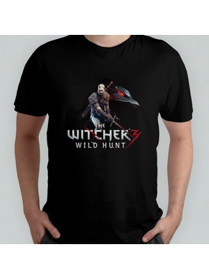 Pixxa The Witcher 3 Wild Hunt %100 Pamuklu Bisiklet Yaka T-Shirt Model 9