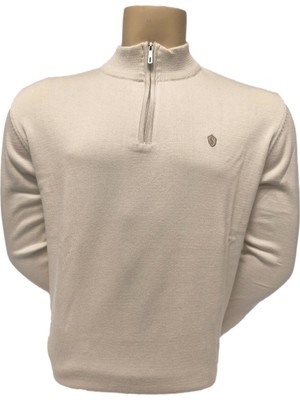 Sabri Özel Erkek Kazak Fermuarlı Yarım Balıkçı Basıc