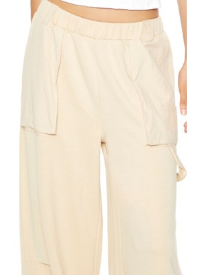 Fleece Wide Leg Utility Pantolon