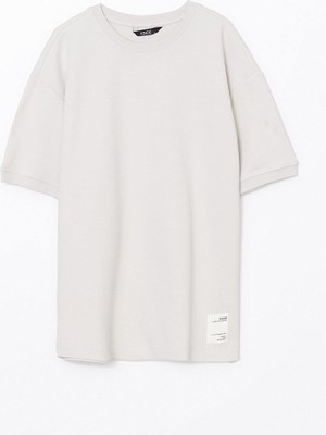 Xsıde Bisiklet Yaka Kısa Kollu Baskılı Erkek Sweatshirt