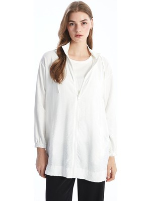 Lcw Modest Kapüşonlu Düz Oversize Kadın Tunik