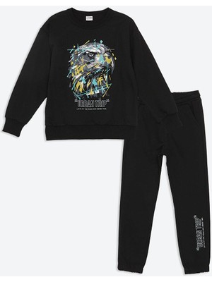 Lcw Kids Bisiklet Yaka Erkek Çocuk Eşofman Takımı