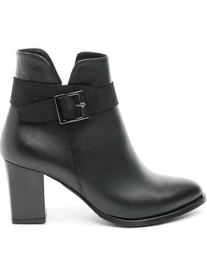 Hakiki Deri Fermuarlı Kadın Bot