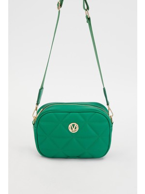 Çimen Yeşili Kapitone Ayarlanabilir Omuz Çantası