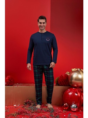 1586 Erkek Pijama Takımı -Yılbaşı