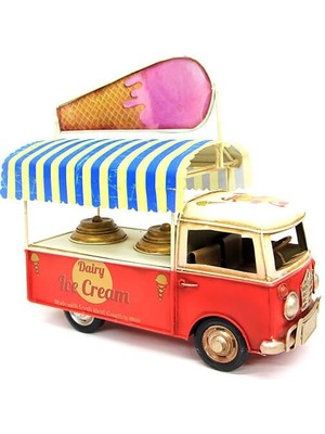 Kenpazar Dekoratif Metal Dondurma Arabası Dekor Biblo