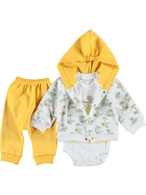 Eyna Erkek Timsahlı 3lü Kapşonlu Takım