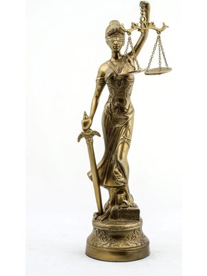 Kenpazar Dekoratif Zamak Adalet Terazisi Heykel Biblo 48  cm  Biblo