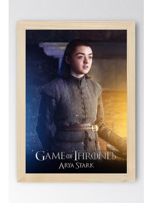 Game Of Thrones Arya Stark Çerçeveli Tablo - Taht Oyunları Dizi Posteri Tablo