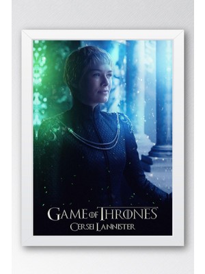 Game Of Thrones Cersei Lannister Çerçeveli Tablo - Taht Oyunları Dizi Posteri Tablo