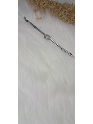 Stainless Steel Badelis Çelik Zincir Detaylı Italyan Bileklik Silver