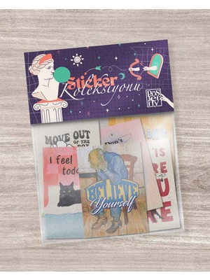 Motivasyon Temalı Sticker Seti 11'li - Ilham Verici Mesajlar ve Eğlenceli Tasarımlar - Laptop, Defter, Telefon Için Çıkartmalar