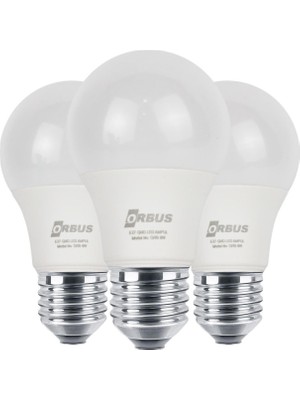 Orbus ORB/L9W 3lü Paket 9 Watt Beyaz LED Ampul