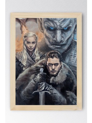 Game Of Thrones Çerçeveli Tablo - Taht Oyunları Dizi Posteri Tablo