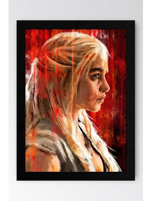 Satürn Design Game Of Thrones Daenerys Çerçeveli Tablo - Taht Oyunları Dizi Posteri Tablo