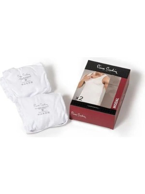 Pierre Cardin Beyaz Pamuklu Penye Erkek Klasik Atlet 2'li Paket Q4.u.0o.k0.k.a.p.c