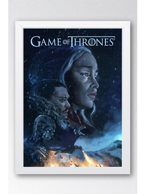 Satürn Design Game Of Thrones Çerçeveli Tablo - Taht Oyunları Dizi Posteri Tablo