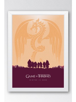 Satürn Design Game Of Thrones Çerçeveli Tablo - Taht Oyunları  Winter Is Heretablo