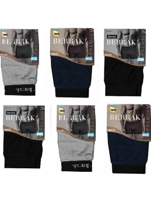 Berrak 4476 6'lı Paket Modal Kalın Kemer Erkek Boxer Abani Classic