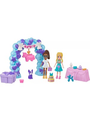 Polly Pocket Doğum Günü Partisi Paketi Kız Çocuklar İçin Eğlenceli Oyun Seti JCC33