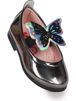 Kiko Kids Ayna Menz Kelebek Lastikli Kız Bebek Babet Ayakkabı